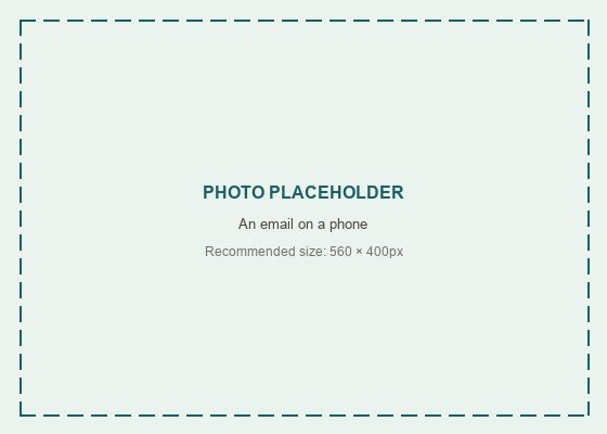Placeholder — swap for a photo of an email on a phone