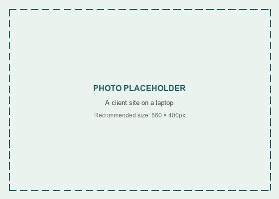 Placeholder — swap for a photo of a client site on a laptop