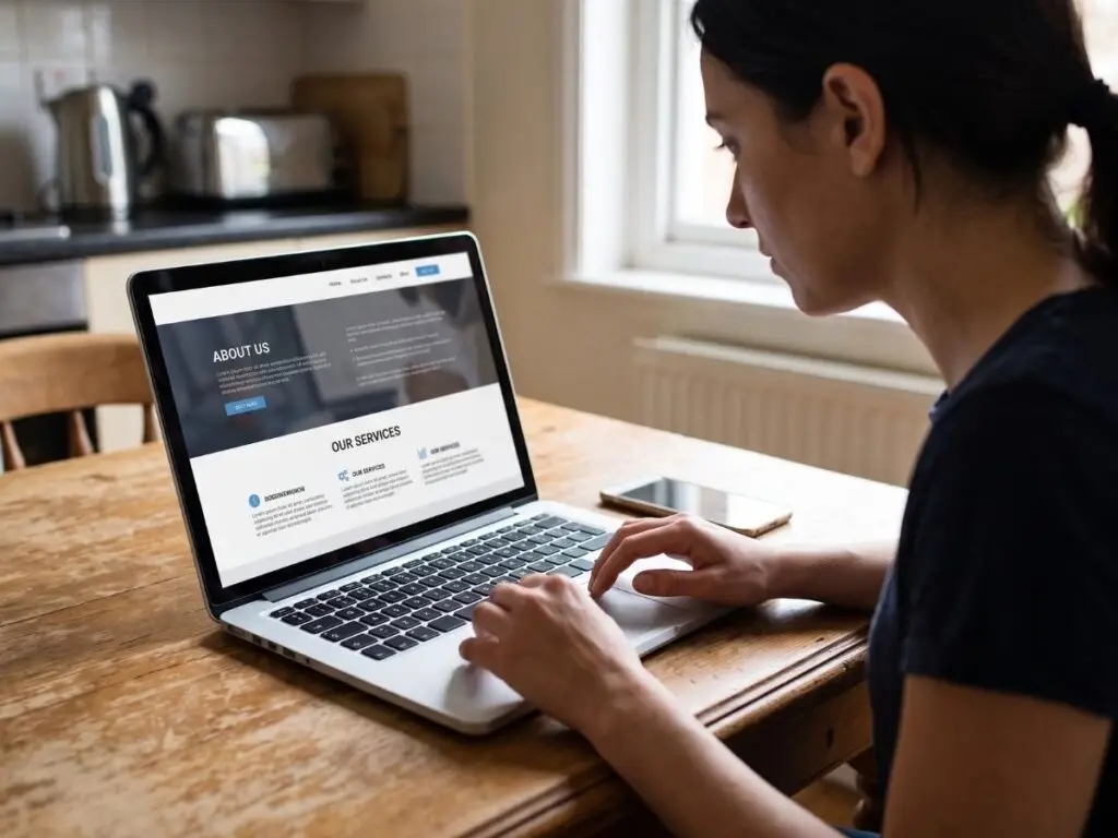 Customer returning to a local business website